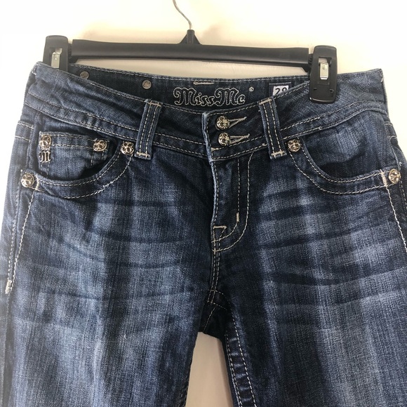 Miss Me Embellished Skinny Dark Wash Jeans 26 - Picture 5 of 7